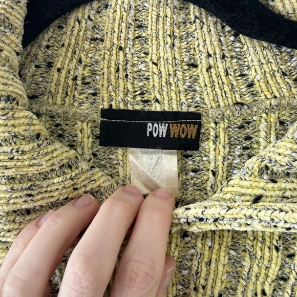Women's Yellow Ribbed Sweater - Picture 3 of 5